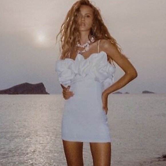 NWT Zara Voluminous Satin Effect Dress, Size L - Picture 5 of 15